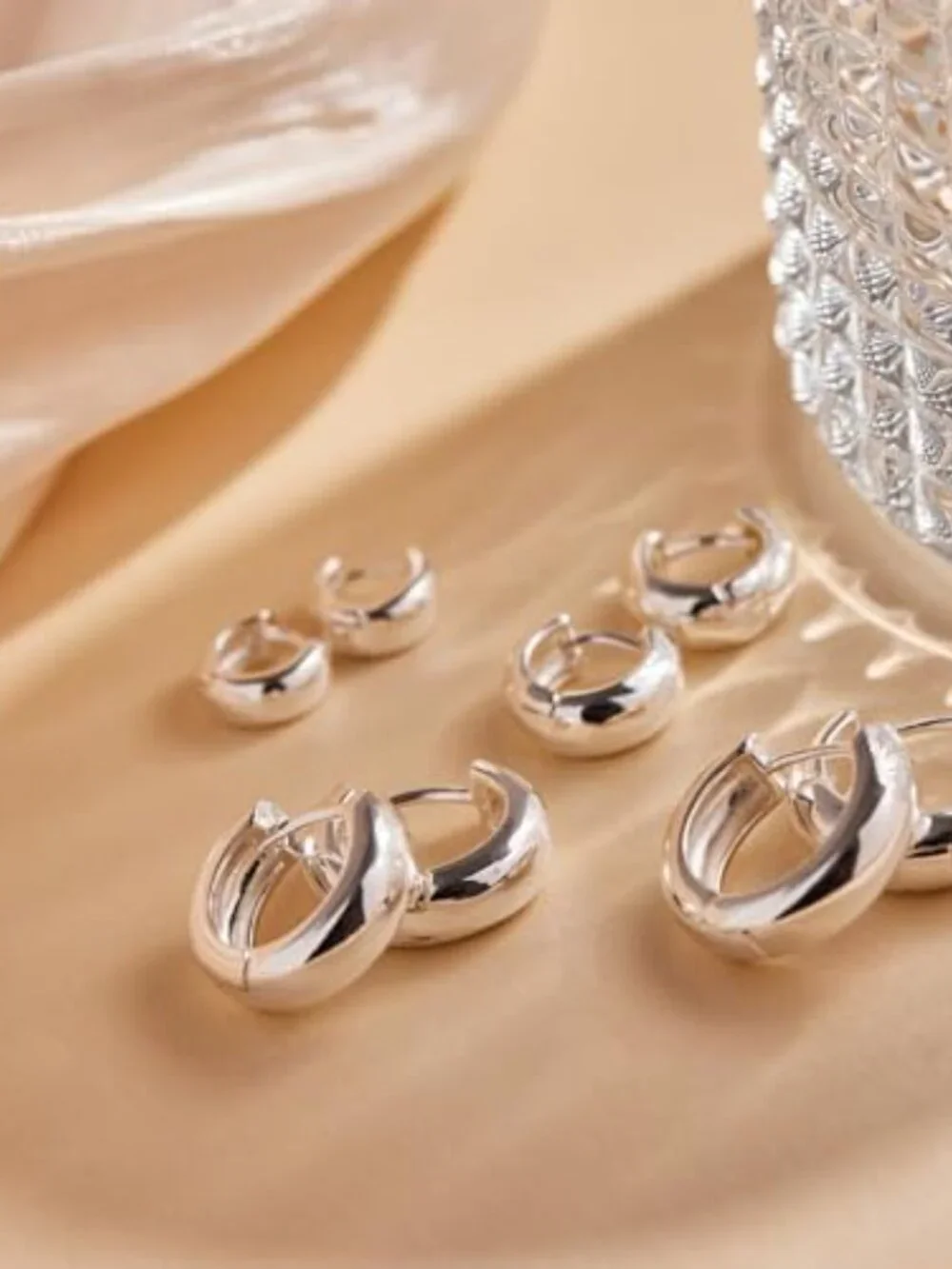 New - Dainty Earring Set, Mini Huggie Hoops Stackable Earrings, Delicate Ear